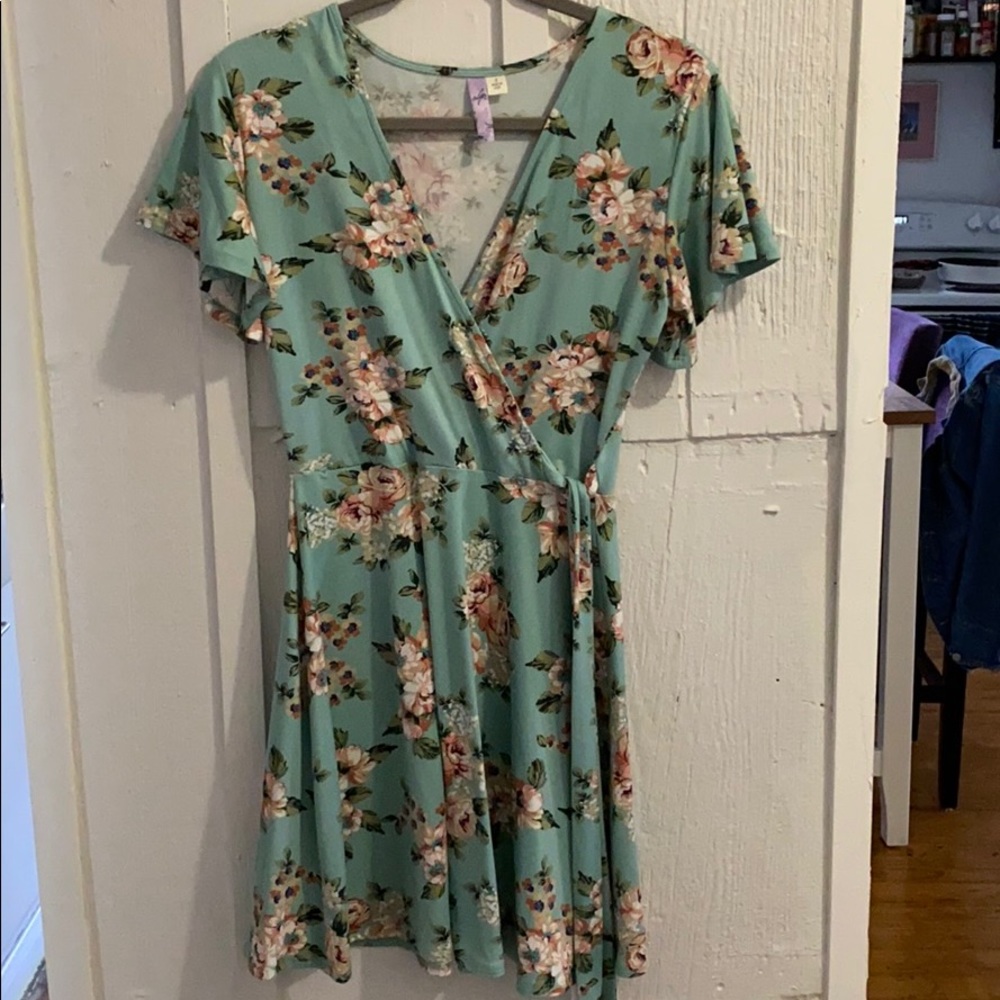 Light blue floral dress